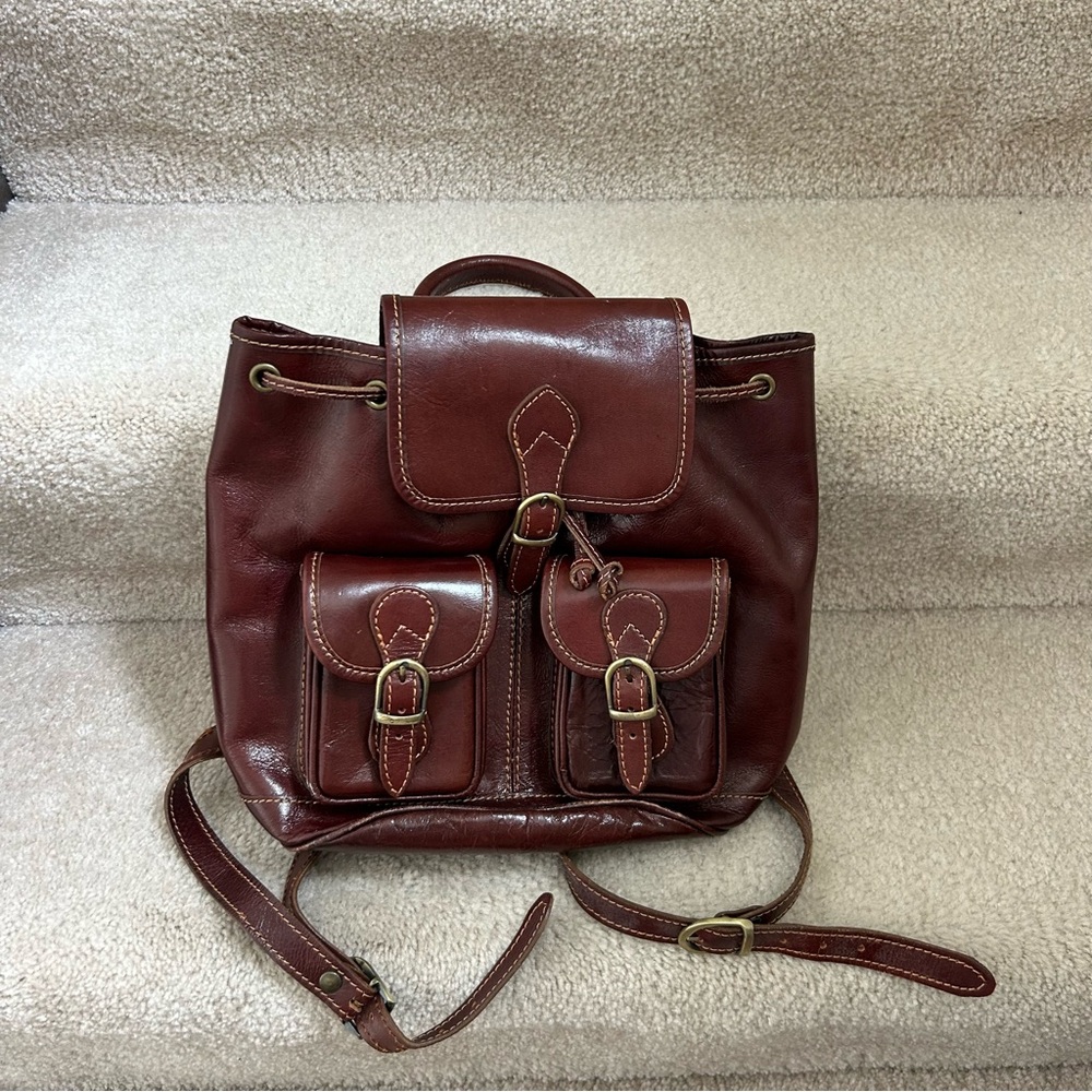 Handmade Italian Leather Vintage Backpack